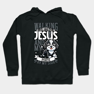 Jesus and dog - Portuguese Water Dog Hoodie